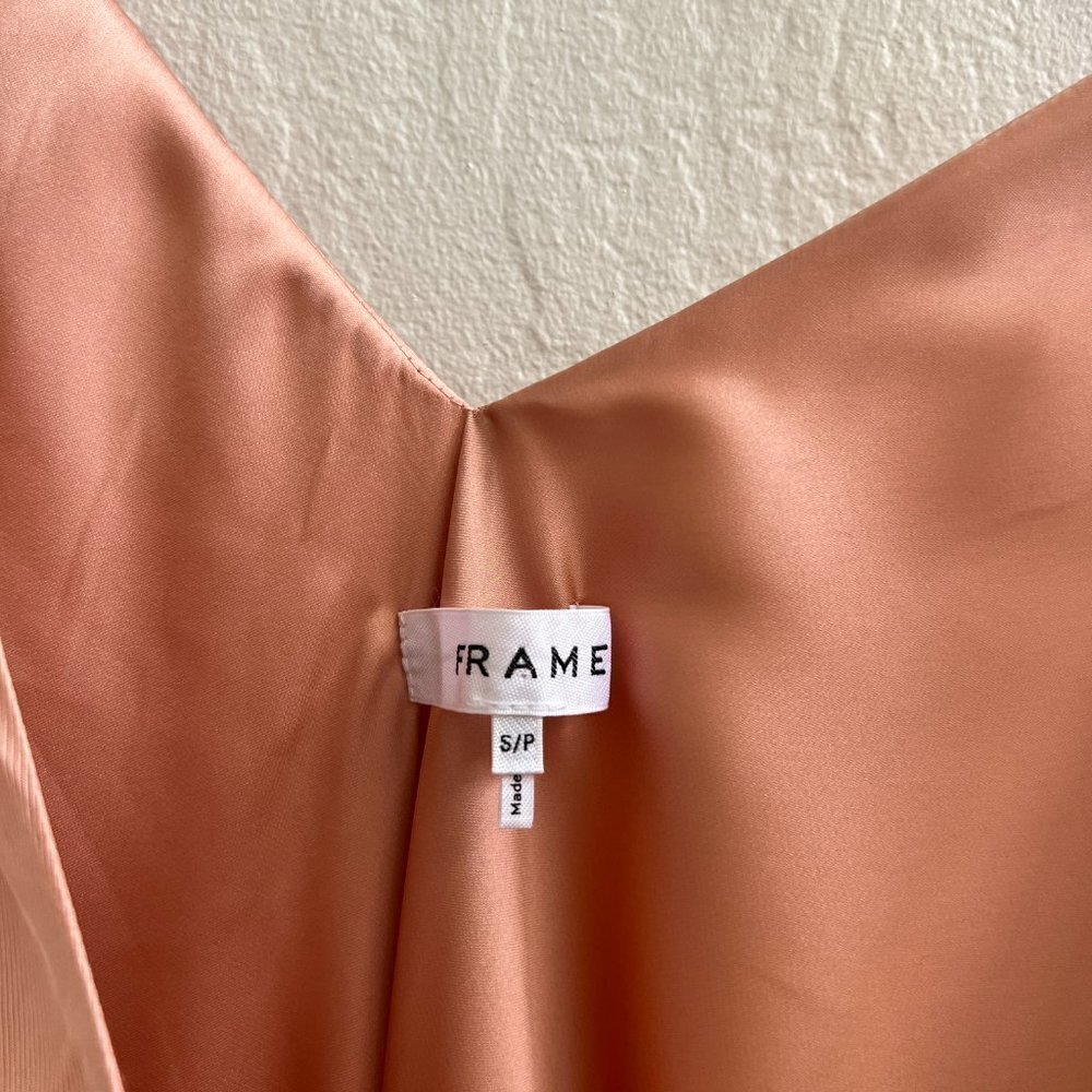 NEW FRAME Dusty Clay Pink Satin Sleeveless Maxi Slip Dress - Picture 6 of 6